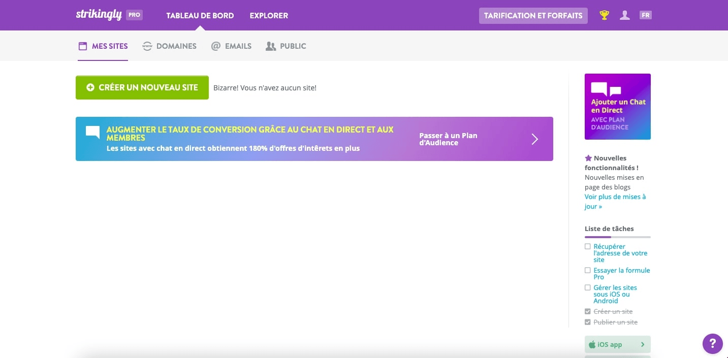 Créer nouveau site Strikingly Créer nouveau site Strikingly